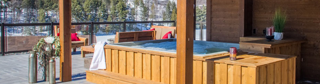 Le spa du Viking Resort en hiver